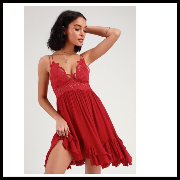 FREE PEOPLE BOHO SLIP CROCHET LACE SUN DRESS A3C - Picture 2 of 16